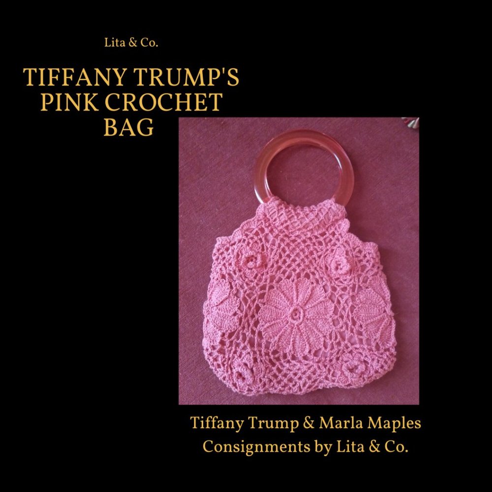 Tiffany Trump's Pink Crochet Bag.